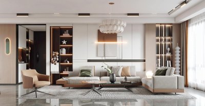 现代客餐厅3D模型下载